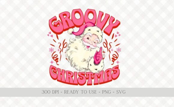 Download Groovy Christmas SVG, Retro Santa Claus - Santa claus Collection