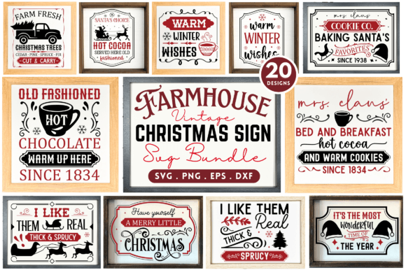 Download Farmhouse Christmas Sign SVG Bundle - Farmhouse christmas sign svg bundle Collection