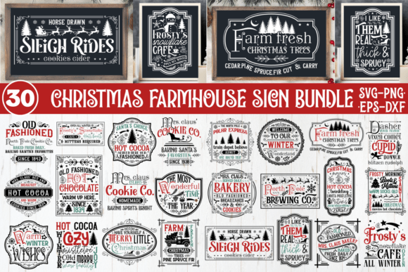 Download Farmhouse Christmas Sign SVG Bundle - Farmhouse christmas sign svg bundle Collection