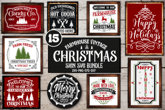Download Farmhouse Christmas Sign SVG Bundle - Farmhouse christmas sign svg bundle Collection