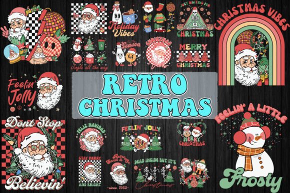 Download Retro Christmas Bundle SVG 20 Designs - Premium Resources