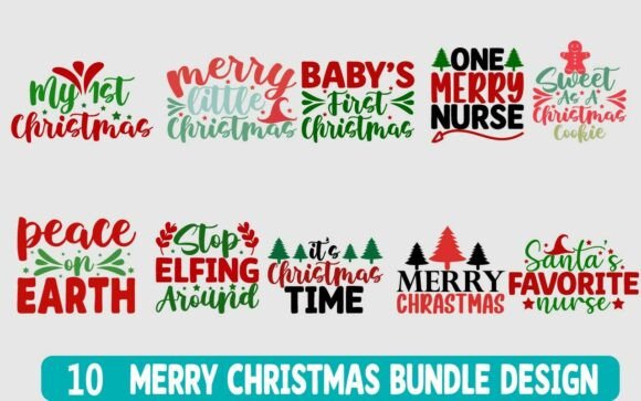 Download Merry Christmas SVG Bundle Design - Merry christmas svg bundle Collection