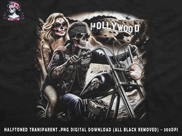 Download Skeleton Biker Couple in Hollywood - In hollywood Collection