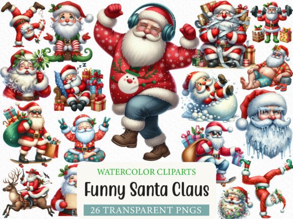Download Funny Santa Claus Christmas Sublimation - Santa claus Collection