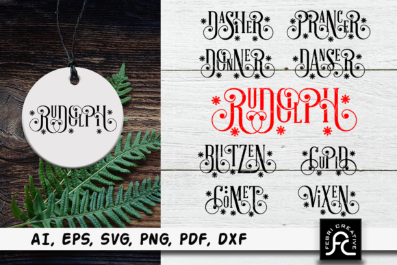 Download Reindeer Names - Christmas Bundle - SVG - Premium Bundle
